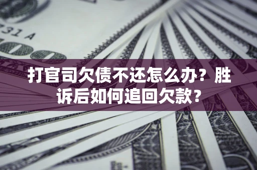 北京打官司欠债不还怎么办？胜诉后如何追回欠款？