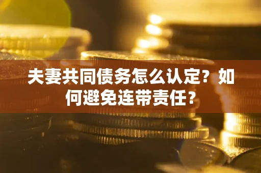 北京夫妻共同债务怎么认定？如何避免连带责任？