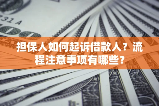 北京担保人如何起诉借款人？流程注意事项有哪些？